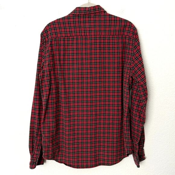 [Denim & Supply Ralph Lauren] Red Plaid Flannel Button Down Shirt Size Medium M - Picture 2 of 10